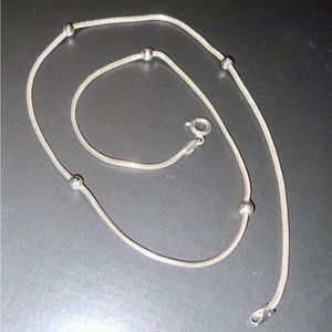 Vintage Sterling Silver 16 Inch Snake Chain